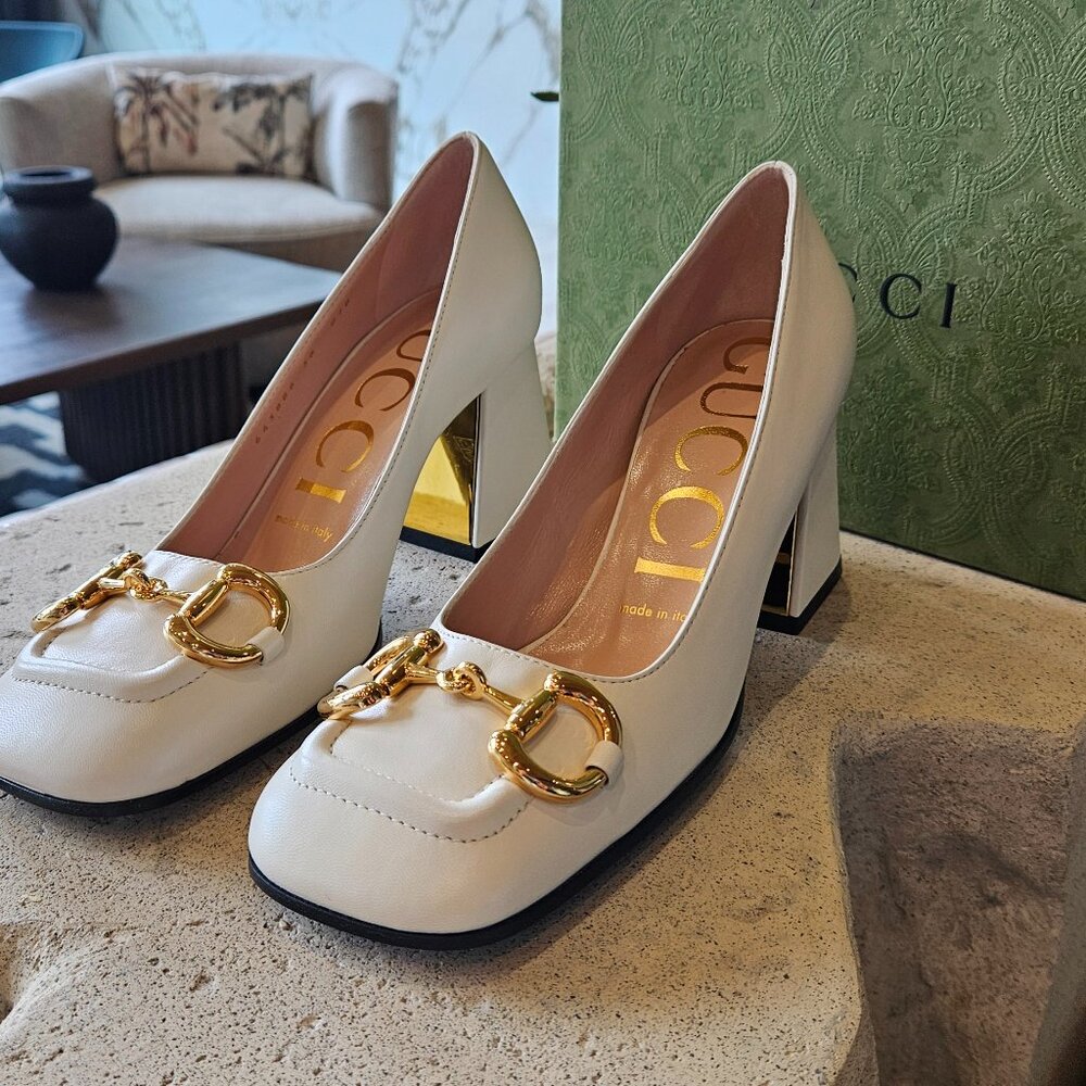 Gucci - Horsebit leather pumps